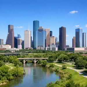 houston tx skyline day time