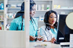 two-african-american-pharmacist-working-drugstore-hospital-pharmacy-african-healthcare